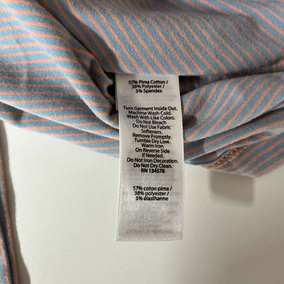 Vineyard Vines Polo Shirt Edgartown Mens Size XL Striped Pima Blend Golf Stretch - Picture 5 of 9